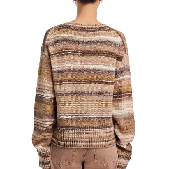 Veronica Beard Diora Pullover in Desert Khaki Multi - Picture 3 of 4